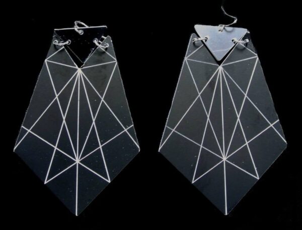 Earrings - Black, Orecchini in pvc Nero by Irlampia