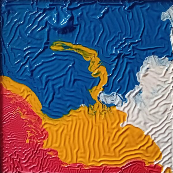 Enamel on plexiglass, cm 23x23 by Stefano Frascarelli
