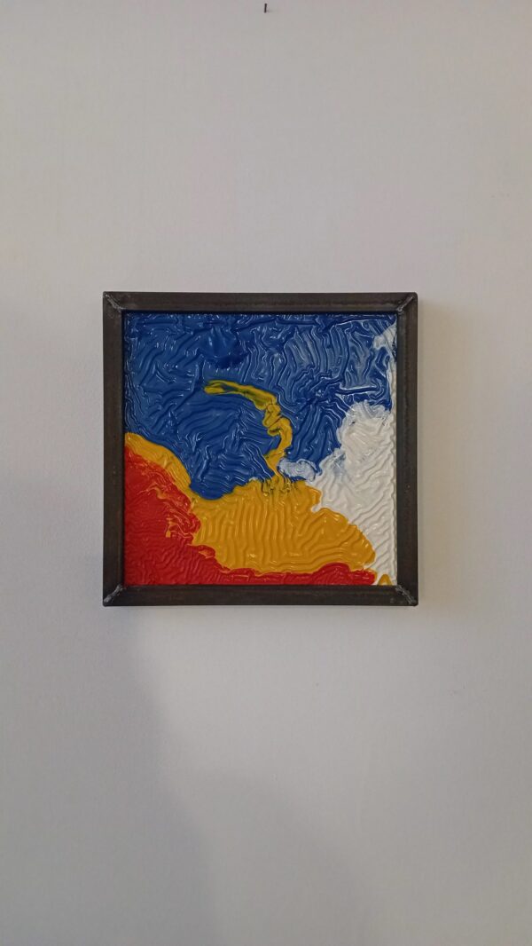 Enamel on plexiglass, cm 23x23 by Stefano Frascarelli - immagine 2