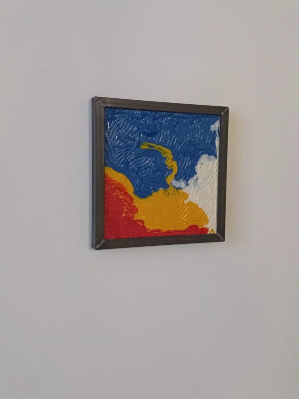 Enamel on plexiglass, cm 23x23 by Stefano Frascarelli - immagine 3